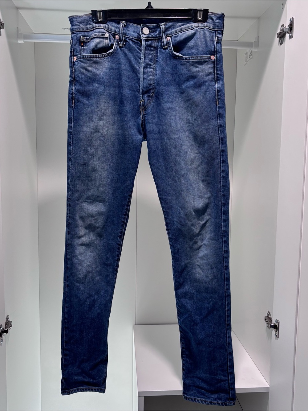 Men's Slim Straight Blue Jeans